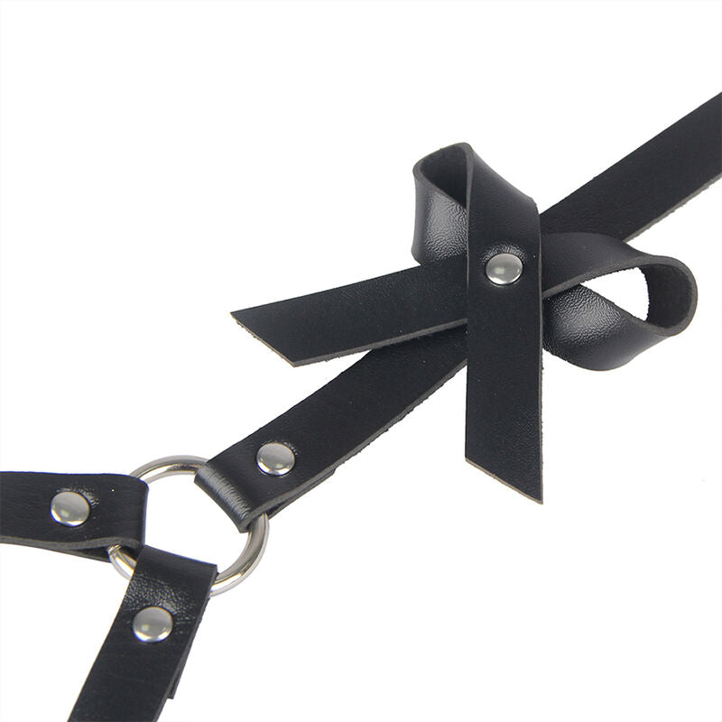Subblime - Arnés Cintura Y Piernas Cuero Negro Talla Única