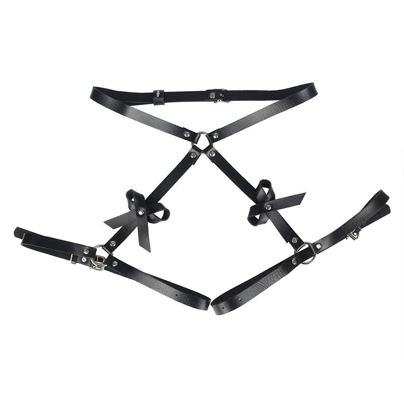 Subblime - Arnés Cintura Y Piernas Cuero Negro Talla Única