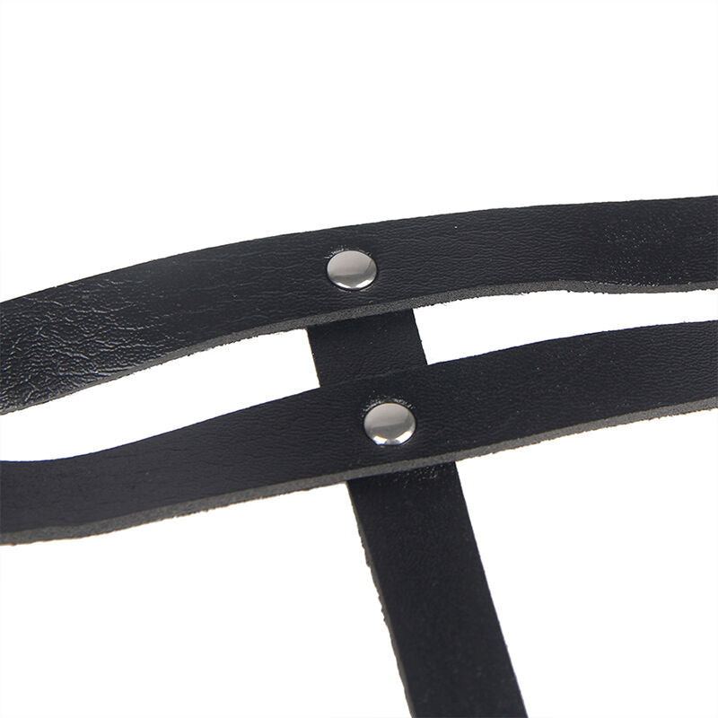 Subblime - Cinturon De Cadenas Anillas Cuero Negro Talla Única