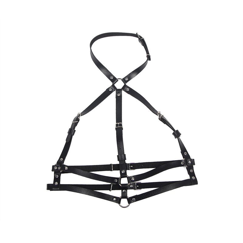 Subblime - Arnés De Pecho Anillas De Cuero Negro Talla Única