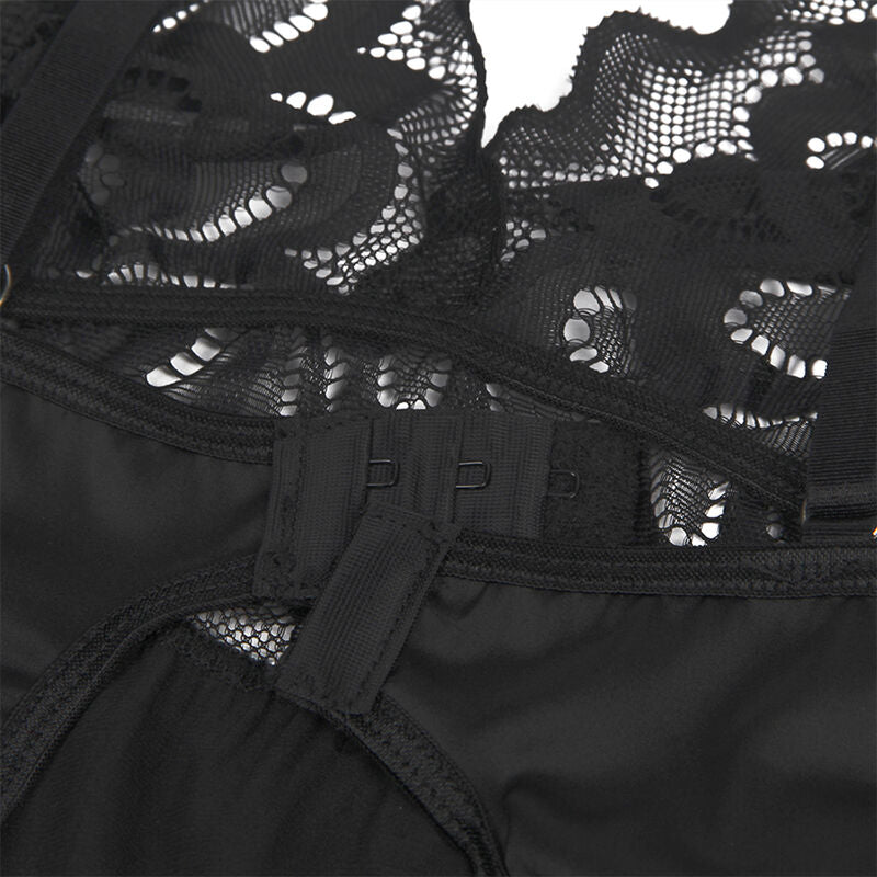 Subblime - Babydoll Con Estampado Floral Pecho Negro S/M