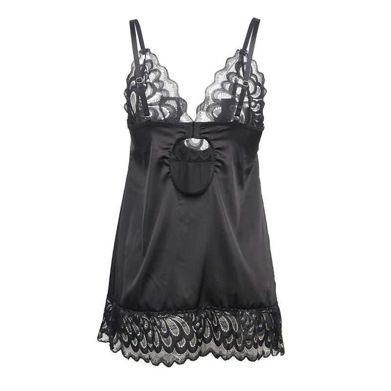 Subblime - Babydoll Con Estampado Floral Pecho Negro S/M