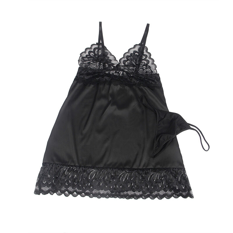 Subblime - Babydoll Con Estampado Floral Pecho Negro L/Xl