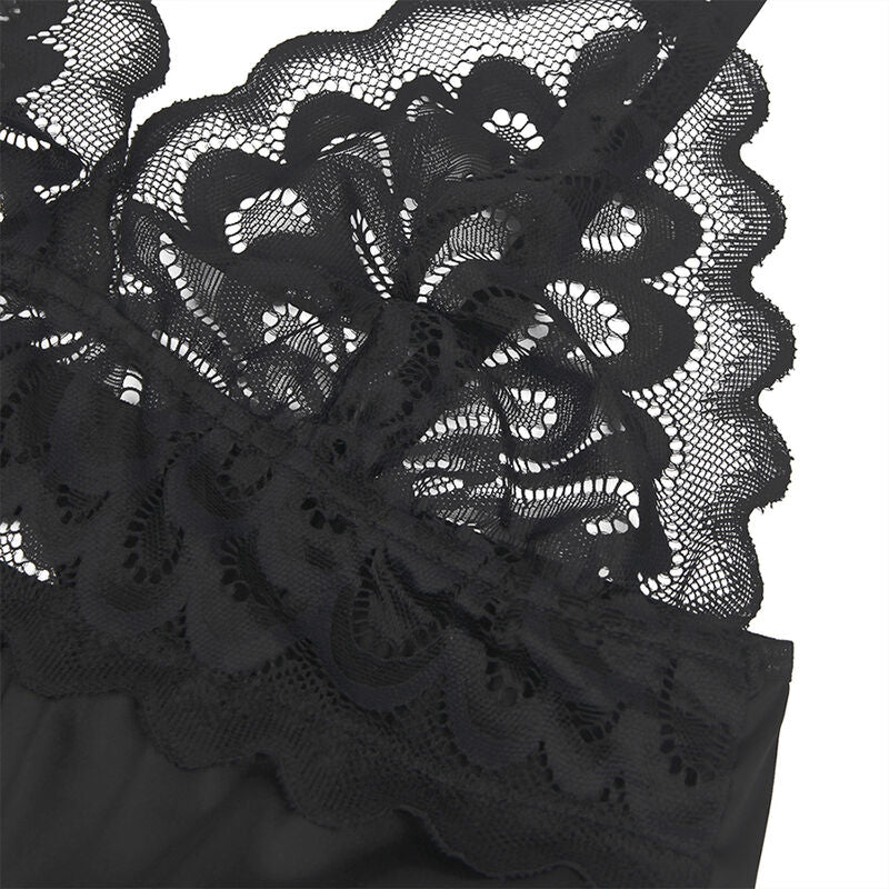 Subblime - Babydoll Con Estampado Floral Pecho Negro L/Xl