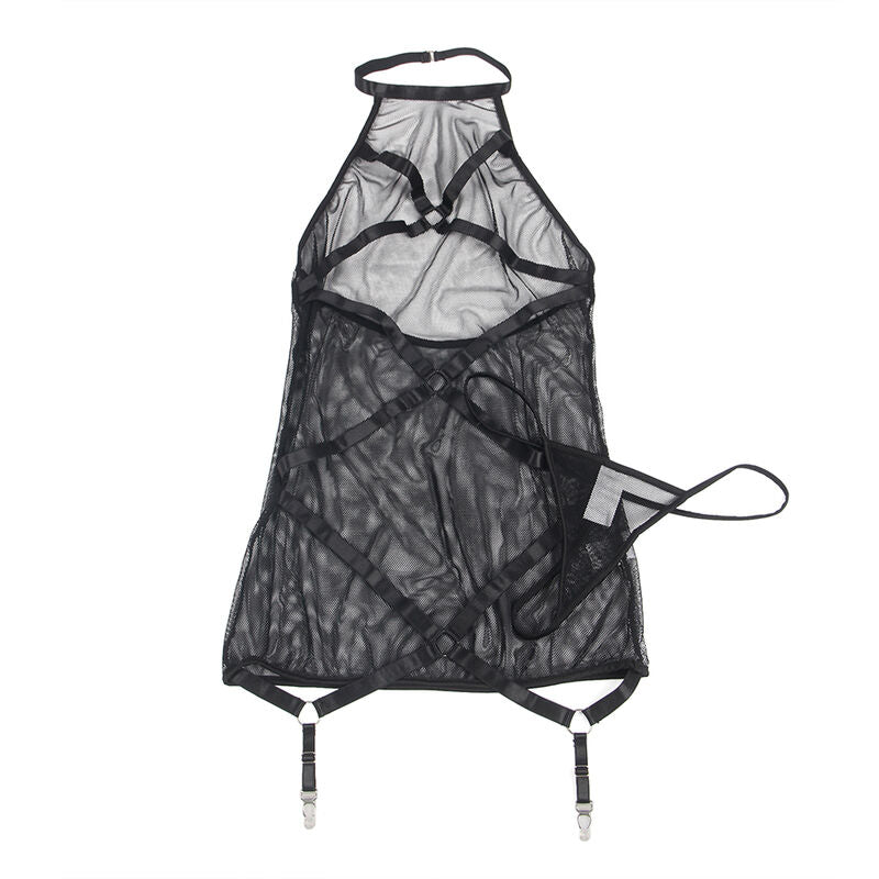 Subblime - Vestido Transparente Cuello Halter Negro S/m