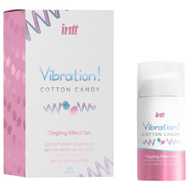 Intt - Potente Estimulante Íntimo Gel Vibrador Líquido Algodón De Azúcar 15 Ml