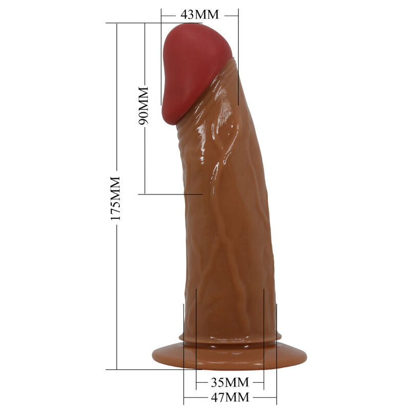 Pretty Love - Starks Harness Briefs Vibración Multi-velocidad Dildo 17,5 Cm Mulato
