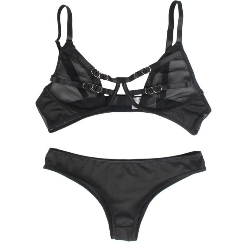 Subblime - Set Dos Piezas Sujetador Transparencias Y Tiras S/M