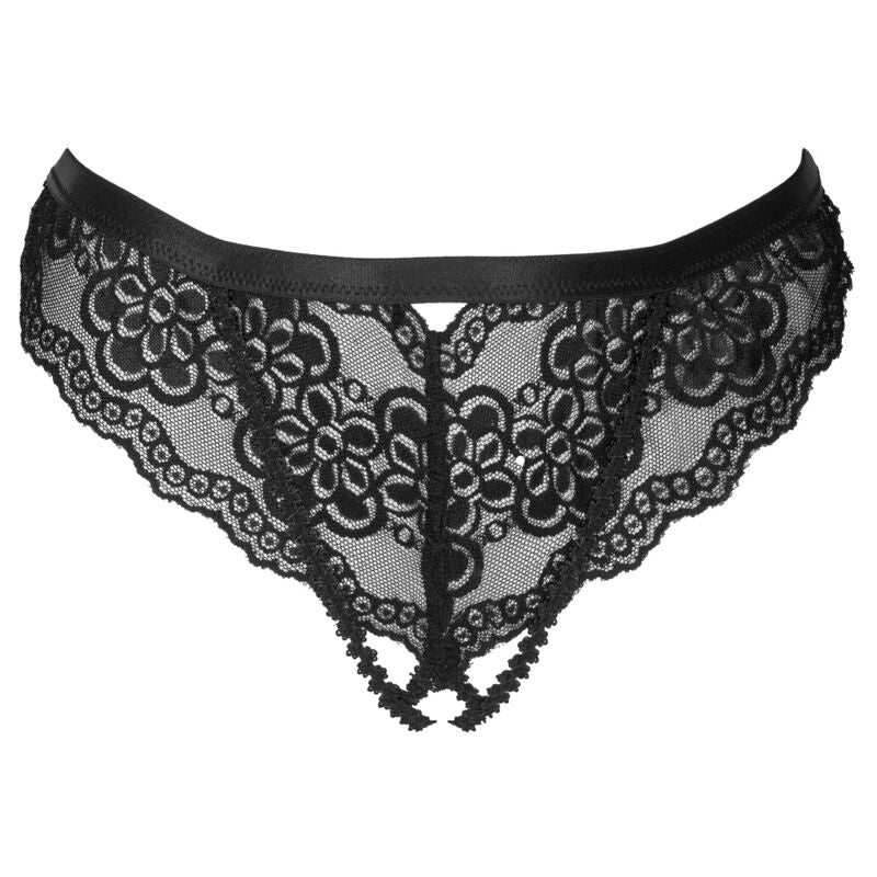 Livco Corsetti Fashion - Oksurin Panty Crotchless Negro L/Xl