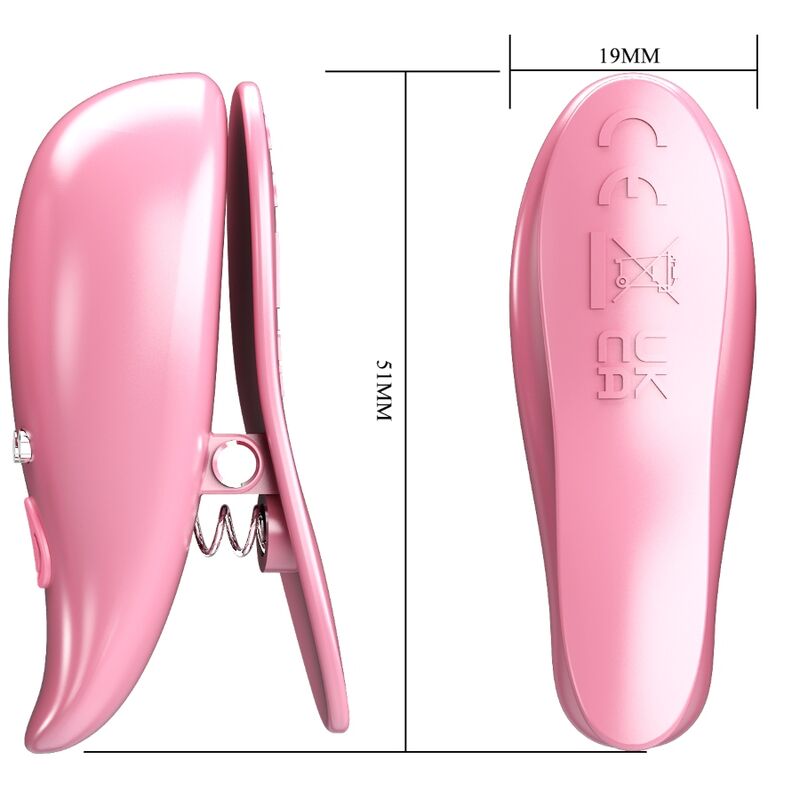 Pretty Love - Leaf Pinzas Vibratorias Para Pezones Rosa