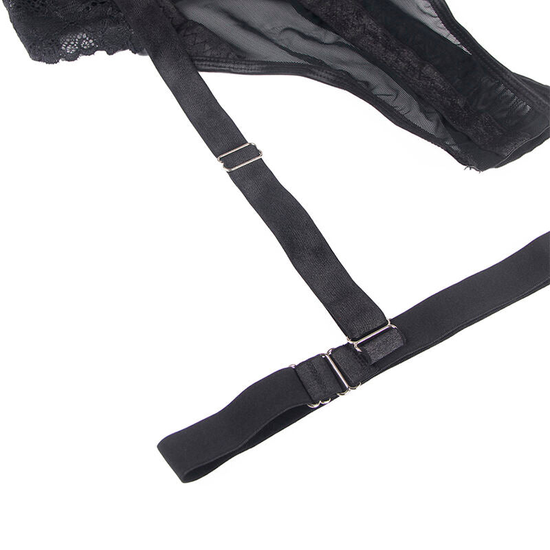 Subblime - Teddy Con Liguero Detalle Tiras Pecho Negro L/Xl