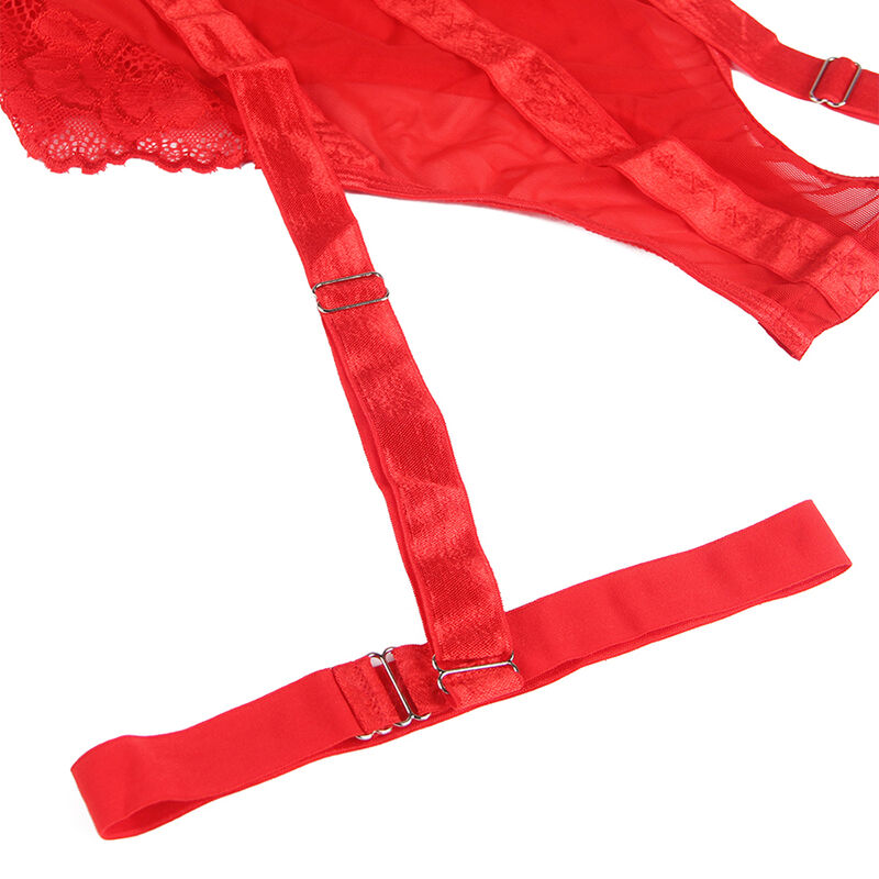 Subblime - Teddy Con Liguero Detalle Tiras Pecho Rojo S/m