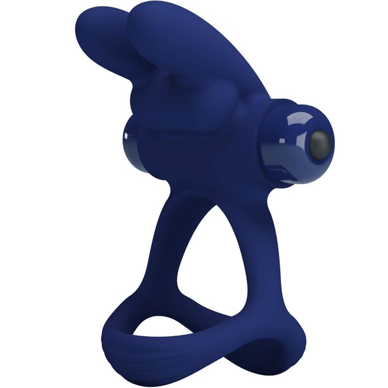 Pretty Love - Francisco Doble Anillo Vibrador Rabbit Azul