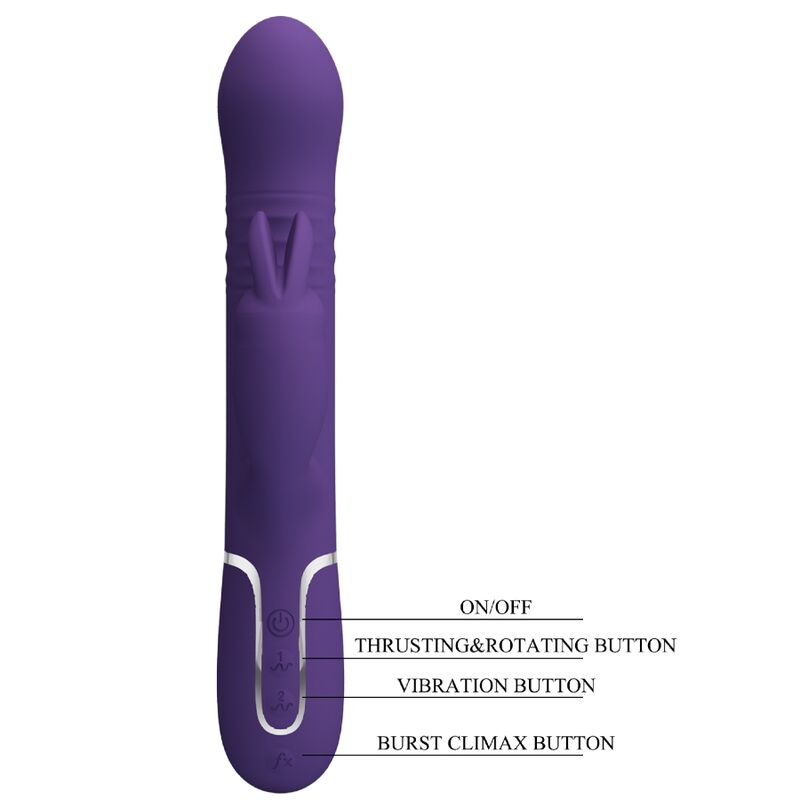 Pretty Love - Coale Vibrador Rabbit 4 En 1 Morado