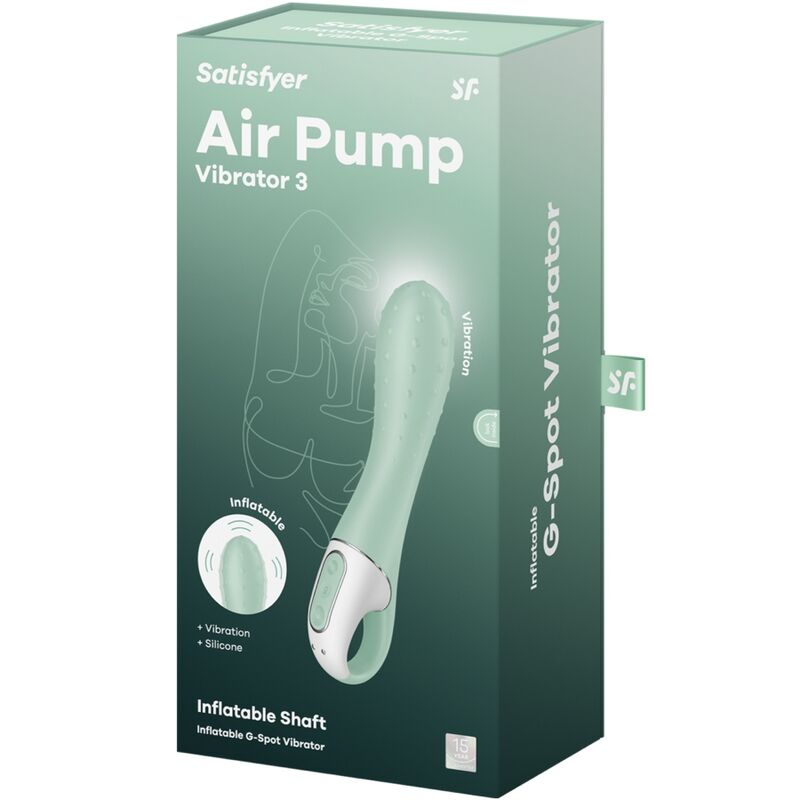 Satisfyer - Air Pump Vibrador 3 Inflable Punto G Menta