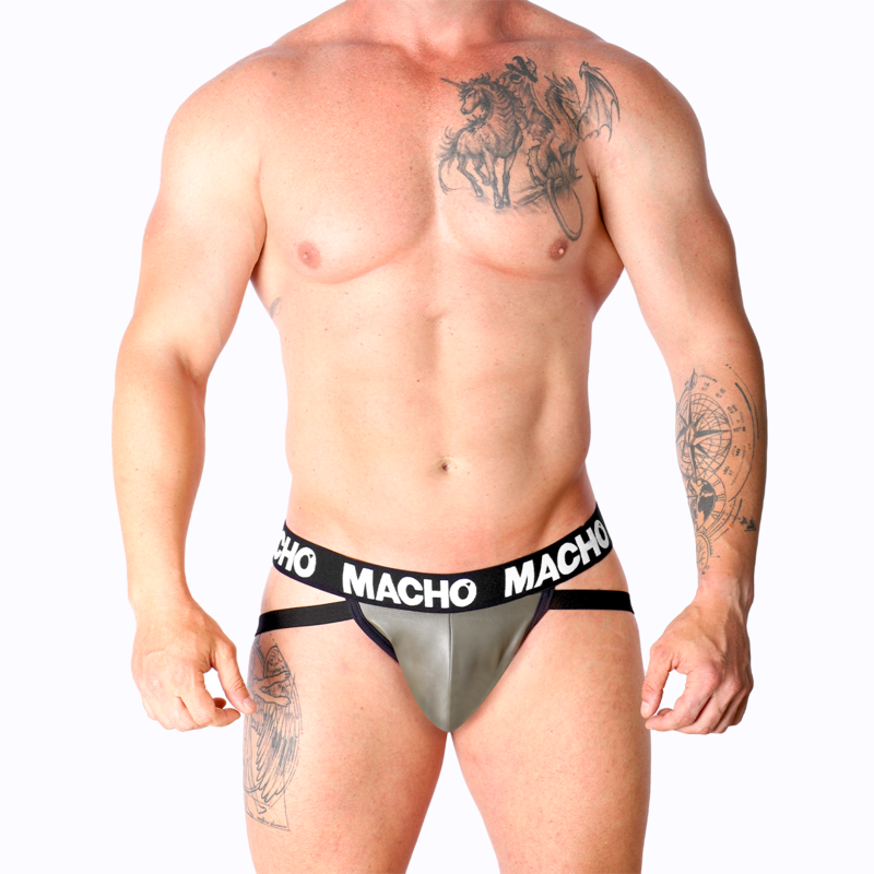 Macho - Mx27gr Jock Cuero Gris Beige L
