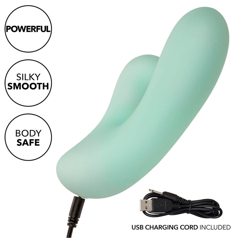 Calexotics - Pacifica Fiji Vibrador Y Estimulador Punto G 10 Vibraciones Aqua