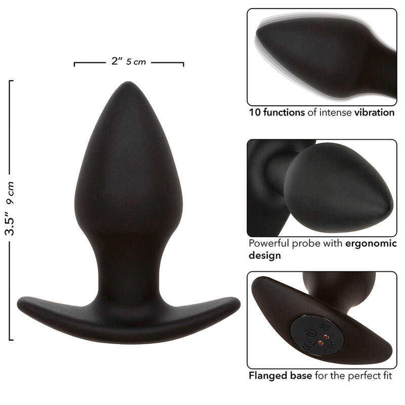 Calexotics - Rock Bottom Perfect Plug Anal 10 Vibraciones Silicona Negro