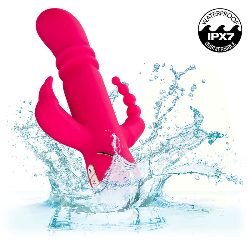 Calexotics - Jack Fantasy Triple Vibrador Calentable Rabbit Rosa