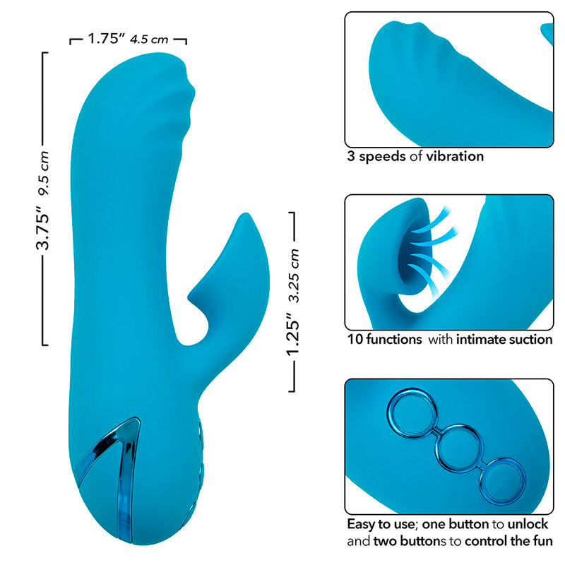 Calexotics - Sunset Beach Seducer Vibrador Y Estimulador 10 Funciones Azul