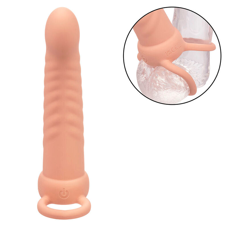 Calexotics - Maxx Doble Penetrador Acanalado 10 Vibraciones Natural