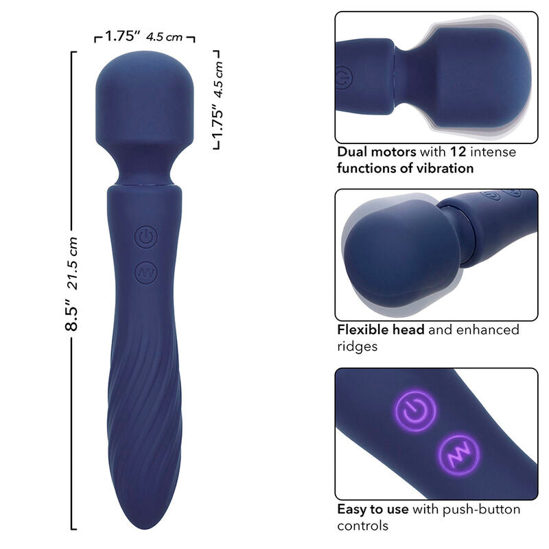 Calexotics - Charisma Mystique Masajeador Doble Motor 12 Funciones 21,5 Cm X 4,5 Cm Morado