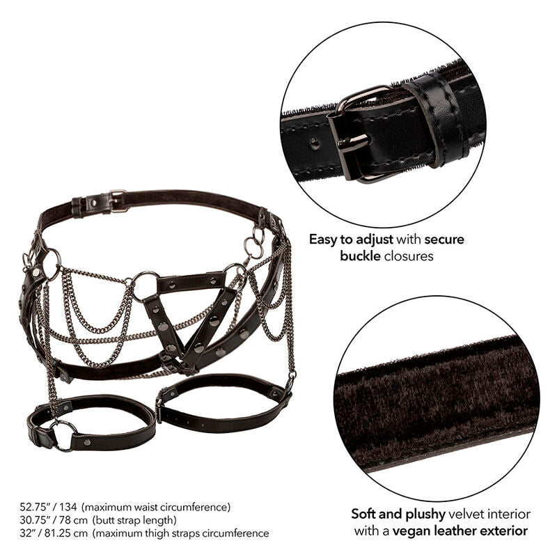 Calexotics - Euphoria Arnés De Muslo Con Cadenas Premium Talla Plus