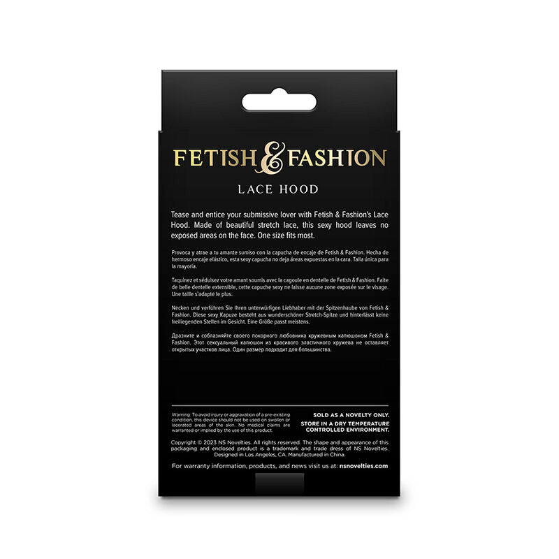 Ns Novelties - Fetish & Fashion Pasamontañas De Encaje Negro