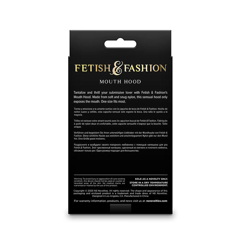 Ns Novelties - Fetish & Fashion Pasamontañas Apertura De Boca Nylon Blanco