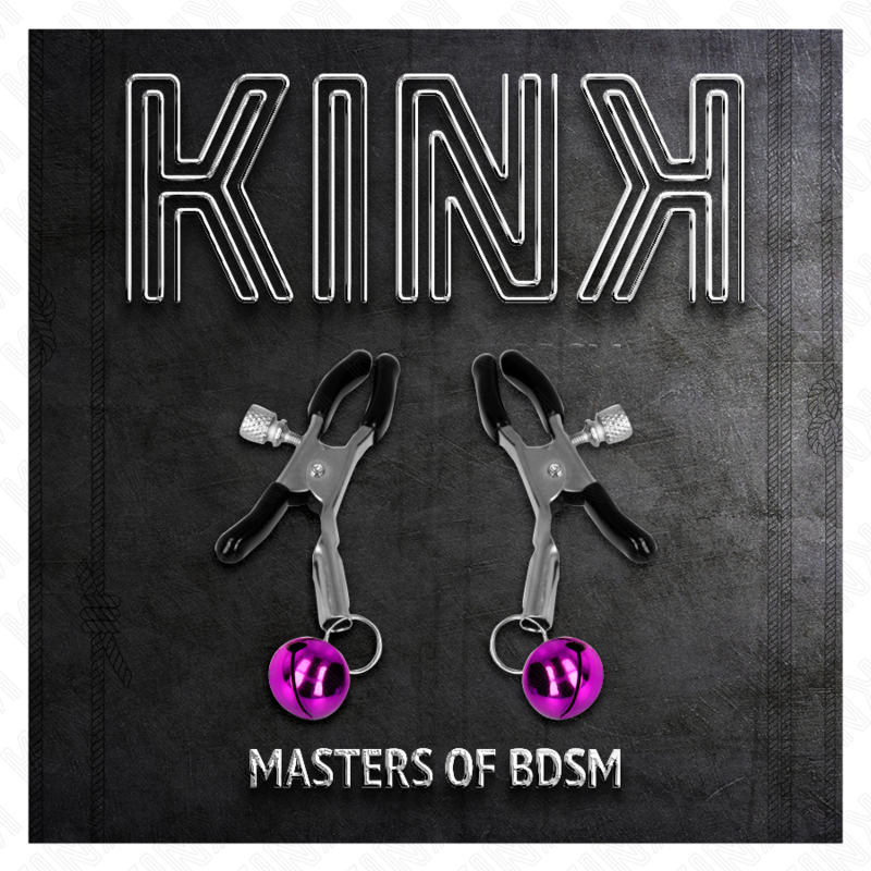 Kink - Pinzas Para Pezones Con Campanilla Violeta 6 Cm