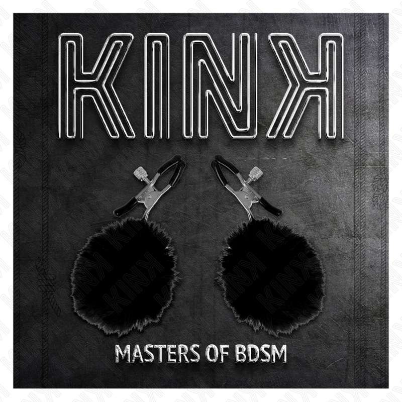 Kink - Pinzas Para Pezones Con Pompón Negro 6 Cm
