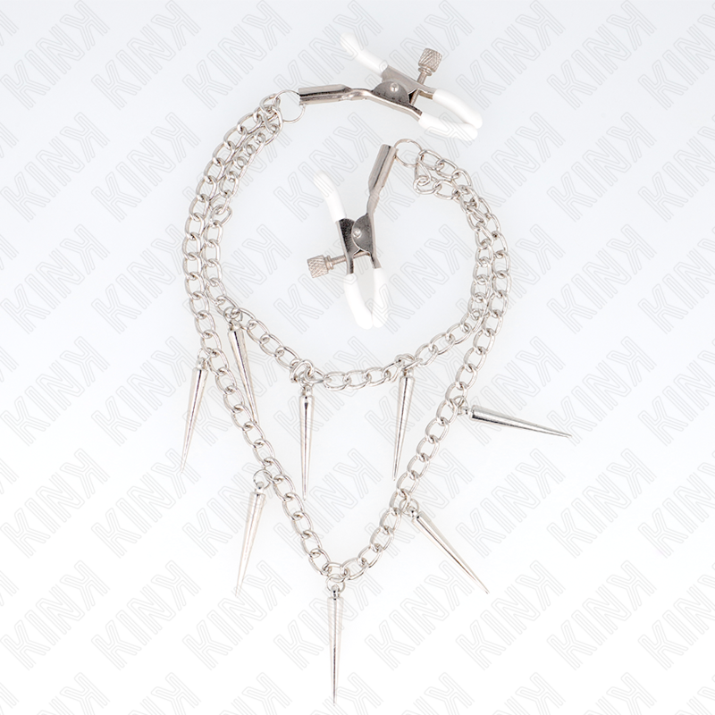 Kink - Pinzas Para Pezones Con Cadena De Púas 30 Cm