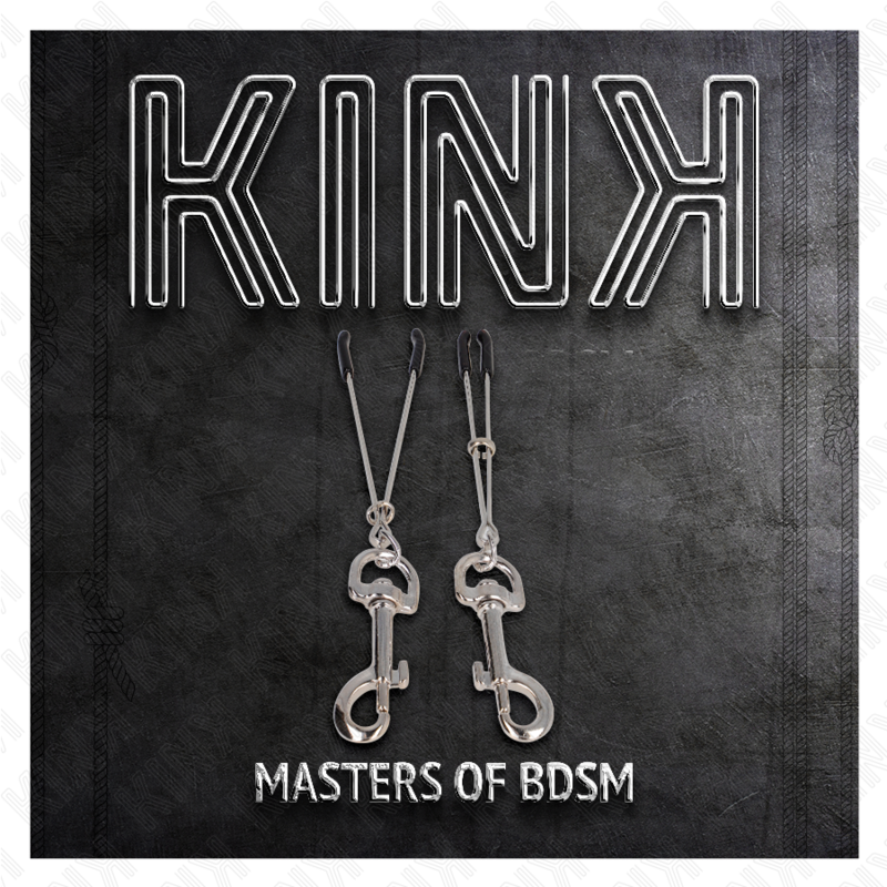 Kink - Pinzas Para Pezones Fina Con Gancho Plateado 7 Cm