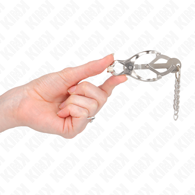 Kink - Pinzas Para Pezones Estilo Japonés Con Cadenas Plateado