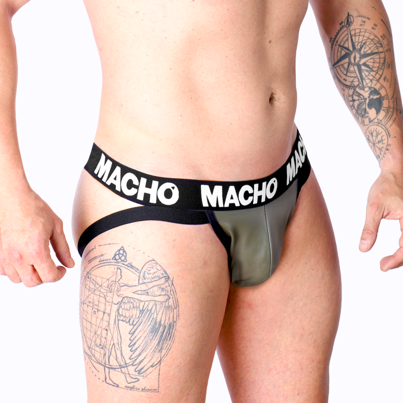 Macho - Mx27gr Jock Cuero Gris Beige Xl