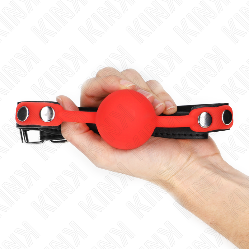 Kink - Mordaza De Bola 4 Cm De Silicona Roja 60 X 2 Cm