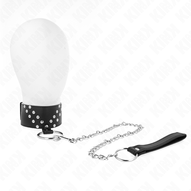 Kink - Collar Con Correa 65 Cm Con Remache En V Ajustable 36-43 Cm X 5 Cm