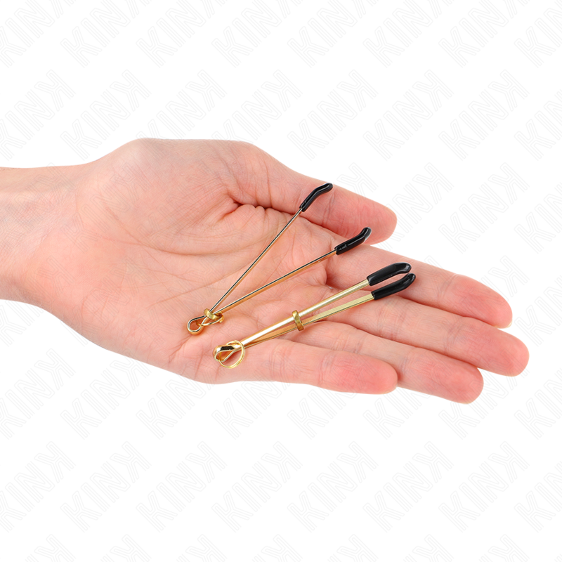 Kink - Pinzas Para Pezones Fina Dorado 7 Cm