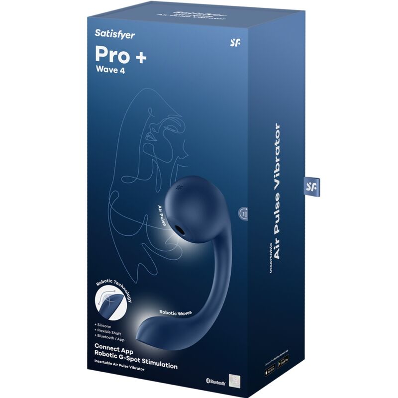 Pro+ Wave 4 Succionador Con Satisfyer Connect App Dark Blue