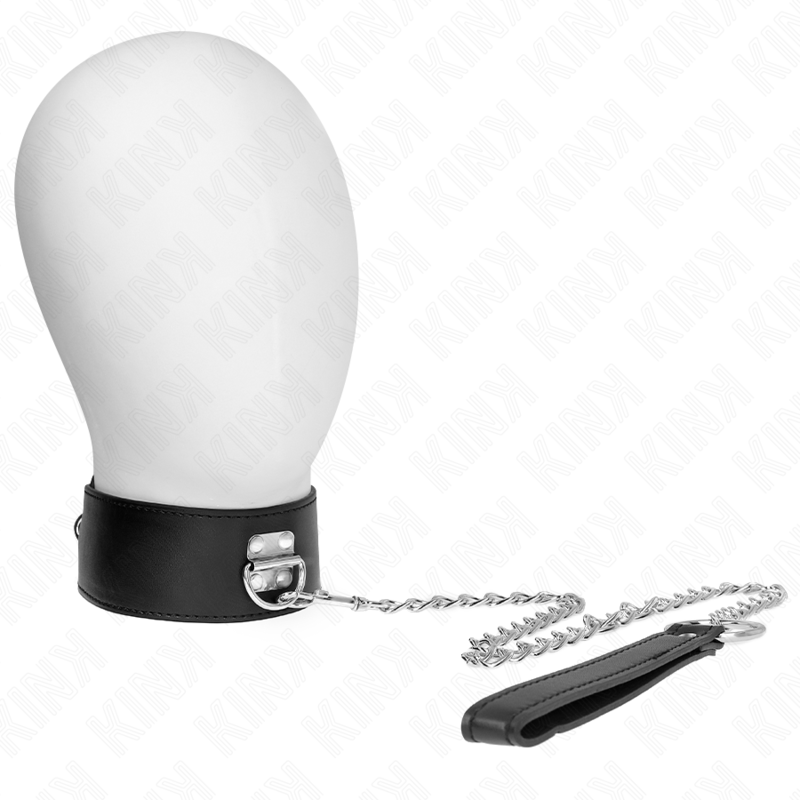 Kink - Collar Con Correa 65 Cm Ancho Negro Ajustable 33.5-41 Cm X 5 Cm