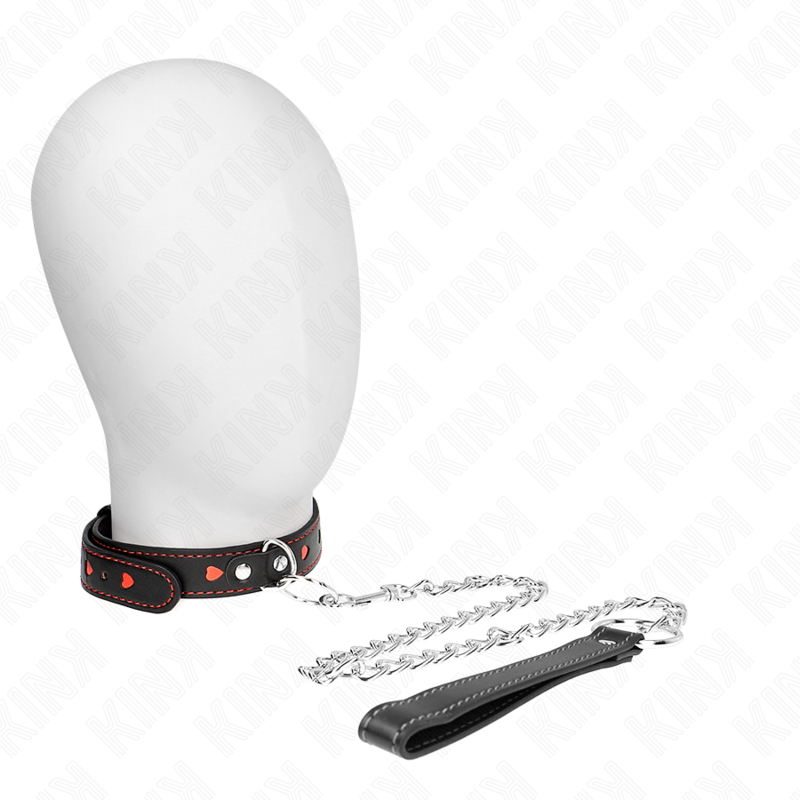 Kink - Collar Con Correa 65 Cm Detalles Corazón 52.5 X 2.5 Cm