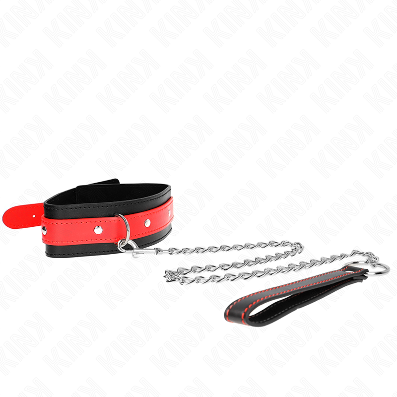 Kink - Collar Con Correa 65 Cm Rojo Ajustable 36-43 Cm X 5 Cm