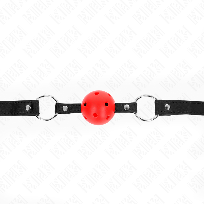 Kink - Mordaza De Bola 4.5 Cm Roja Dura Hueca Modelo 1 63.5 X 2 Cm