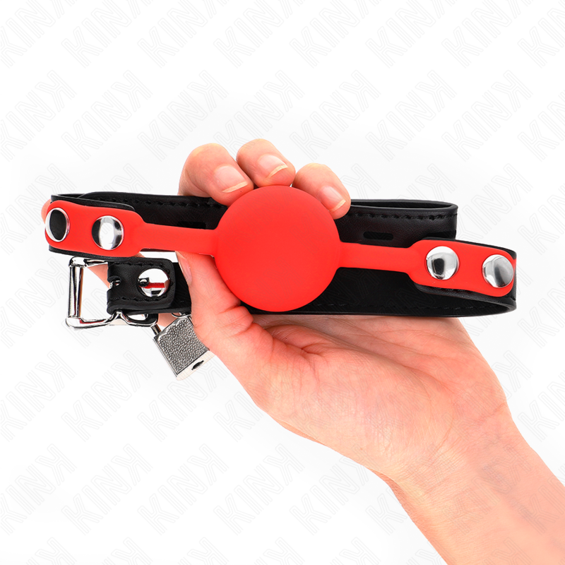 Kink - Mordaza De Bola 4 Cm De Silicona Con Candado 60 X 2 Cm