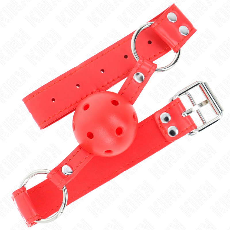 Kink - Mordaza De Bola 4.5 Cm Dura Hueca Rojo Completa 62 X 2 Cm