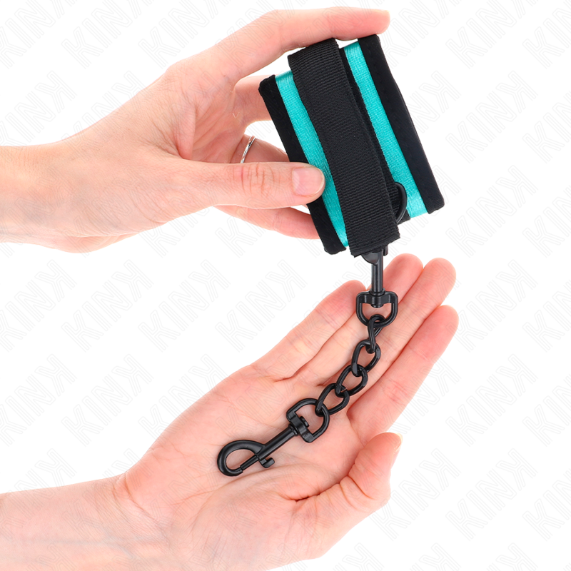 Kink - Muñequeras Negro-Azul Ajustable 18-32 Cm X 5 Cm