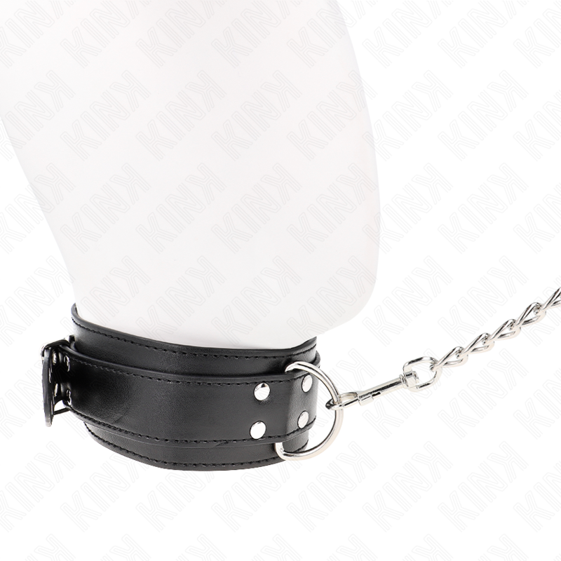 Kink - Collar Con Correa 65 Cm Hebillas Plateadas Ajustable 33-46 Cm X 5.5 Cm
