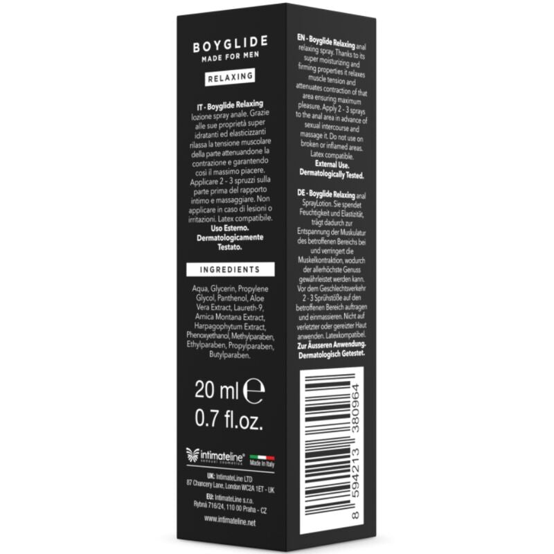 Intimateline - Boyglide Anal Relajante Anal Spray 20 Ml