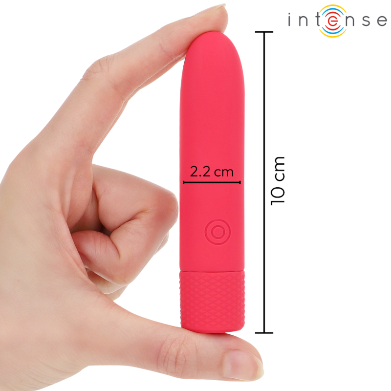 Intense - Symone Bala Vibradora Recargable Por Usb 8 Vibraciones Rojo 10 X 2.2 Cm