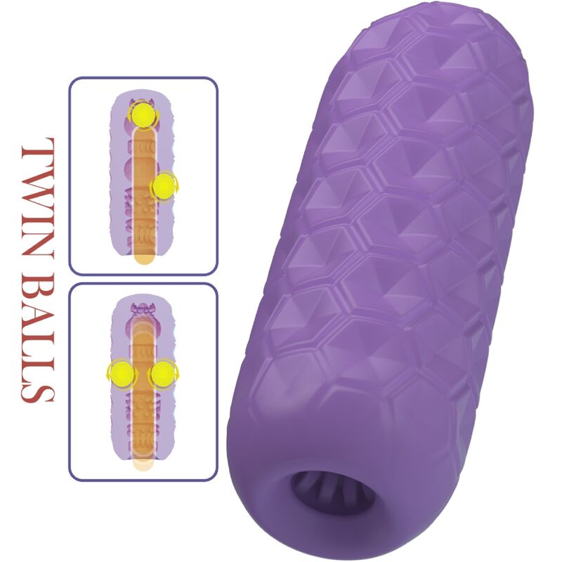 Pretty Love - Twin Balls Masturbador Masculino Morado